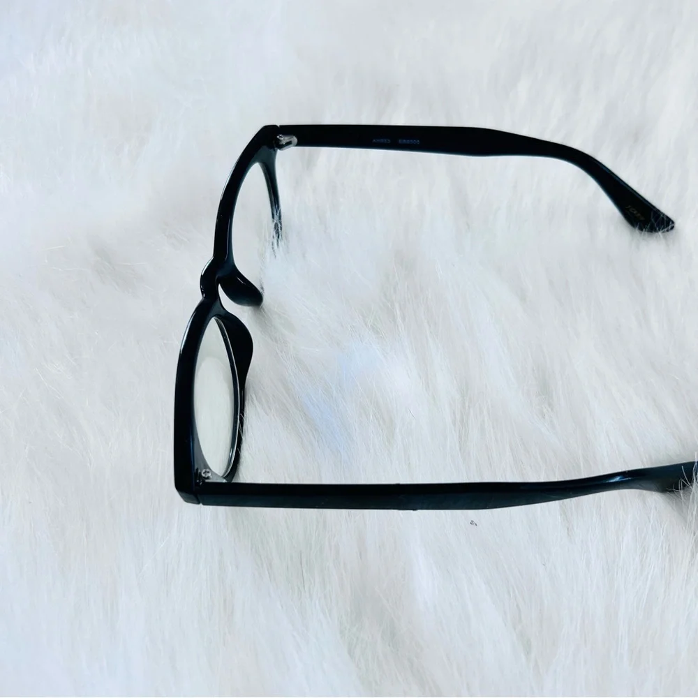J. Crew Women's Round Blue Light Glasses with Black Frame Size AH933